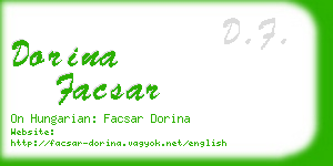 dorina facsar business card